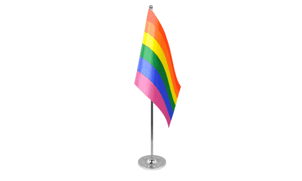 Rainbow (LGBT) Satin Table Flag